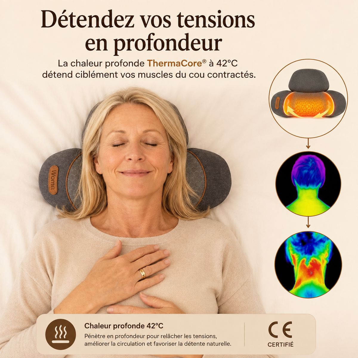 Wooma NeckEase Pro - Masseur Chauffant